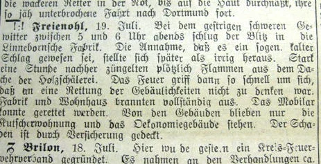 Artikel des Central-Volksblattes aus dem Jahre 1910