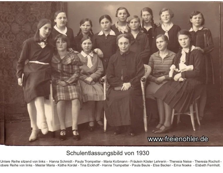 Jahrgang 1930 - Schulentlassung Frauen