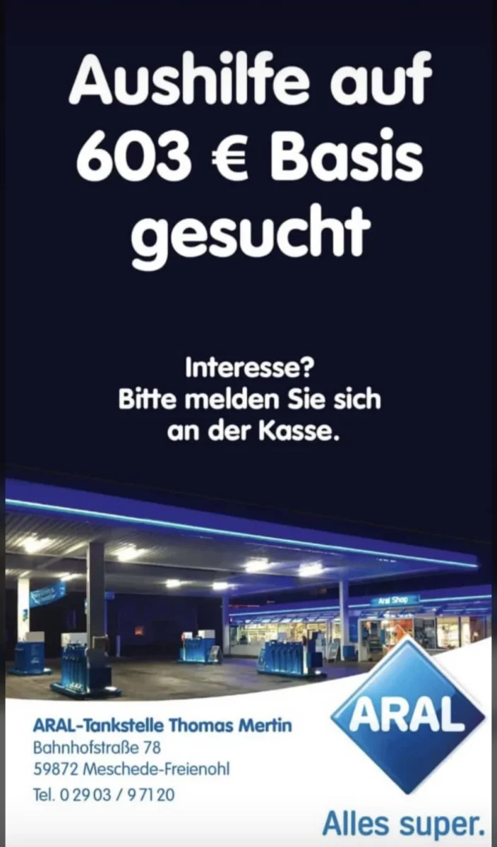 Stellenangebot Araltankstelle Mertin