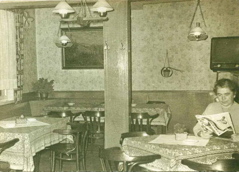 Innenansicht Gasthof Julius Helnerus, ca. 1950
