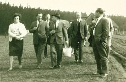 v.l.n.r.: Agnes Schirp, geb. Hoffmann, Franz Köster (Kerstholtsgasse), ???, Hubert Pöttgen (Krummestr.), Ferdi Klauke, Paul Pöttgen