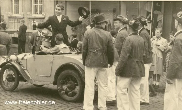 Vizekönig 1953-54 Josef Winterhoff im Fahrzeug "Dixi"