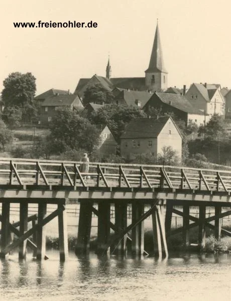 Langelbrücke (heute Küppelbrücke) mit Kirche
