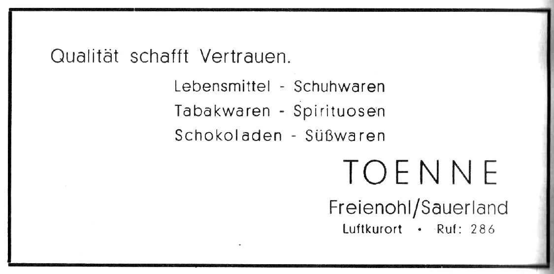 Lebensmittel Toenne