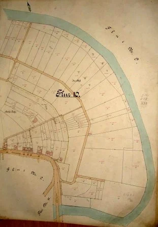 Der Ruhrverlauf im Ohl um 1900 (Reinkarte zur Separation 1902)