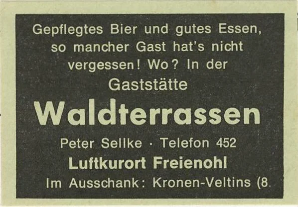 Waldterrassen, Inhaber Peter Sellke
