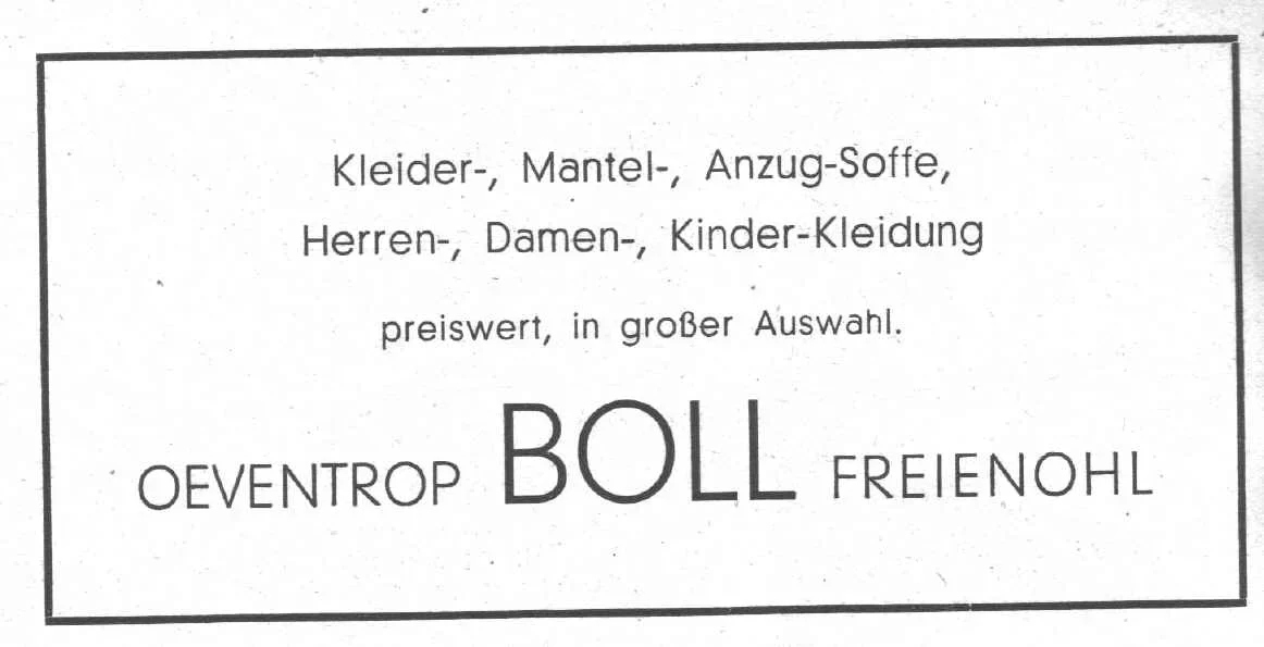 Textilverkauf Boll