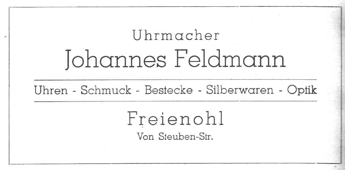 Uhrmacher Feldmann