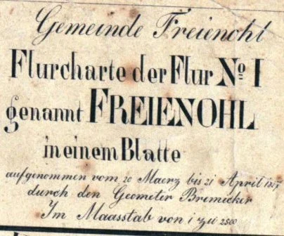 Flurkarte Freienohl - Deckblatt