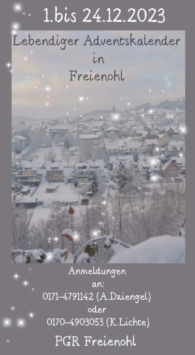 Lebendiger Adventskalender 2023 - Jetzt anmelden