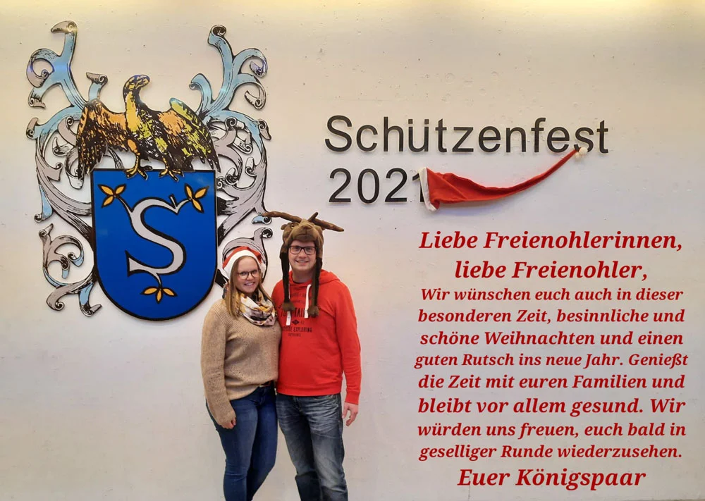 Weihnachtsgruss 2021 des Königspaars
