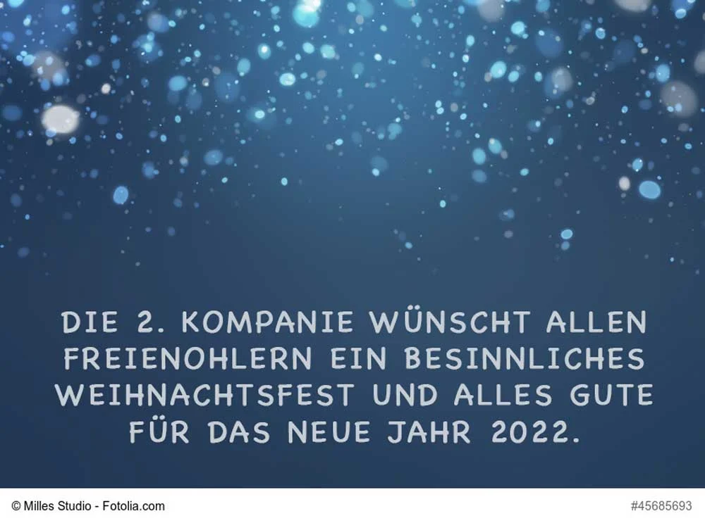 Weihnachtsgruss 2021 der 2. Kompanie
