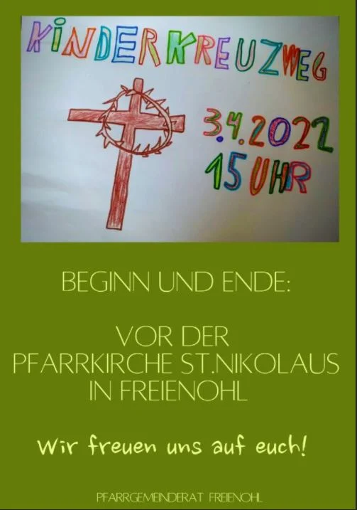 Kinderkreuzweg am 03. April um 15 Uhr
