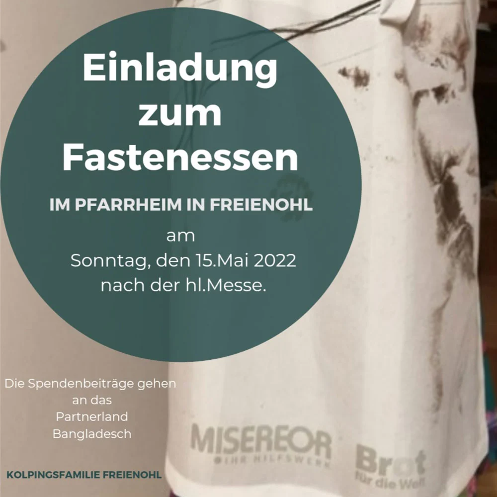 Fastenessen am 15. Mai
