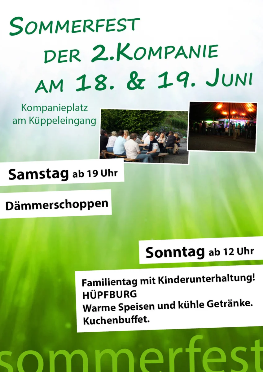 Sommerfest der 2. Kompanie – 18. Und 19. Juni 2022
