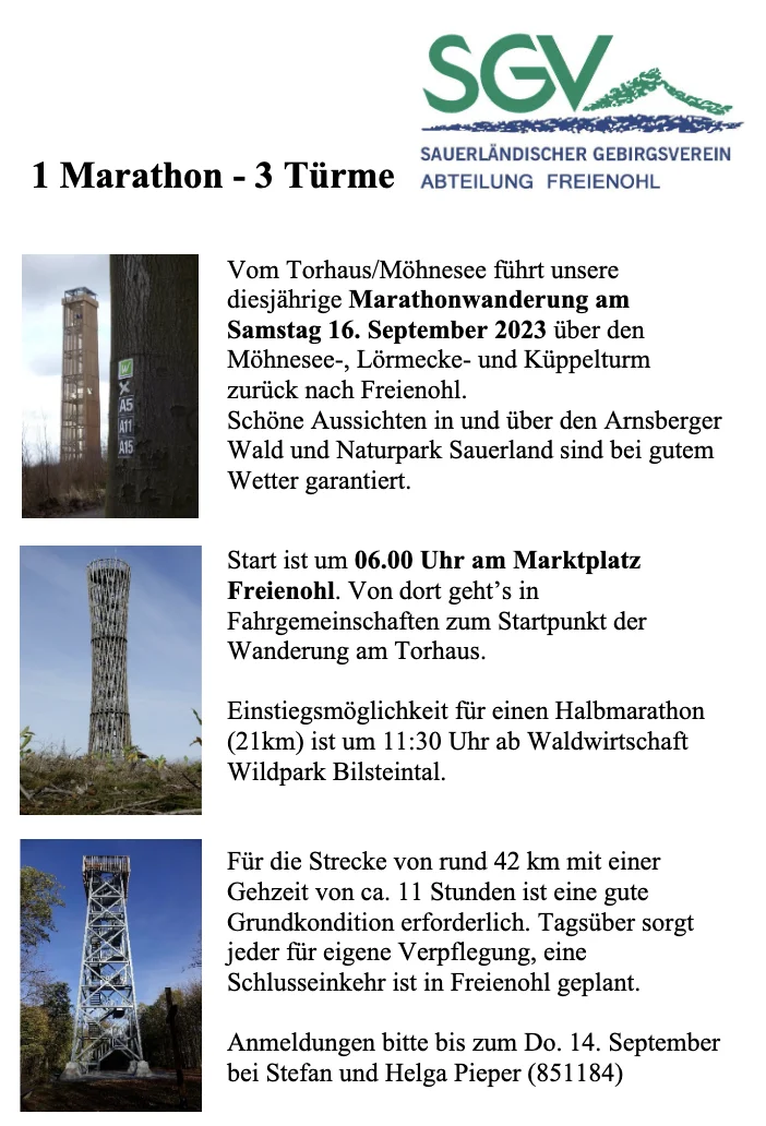 Marathonlauf des SGV