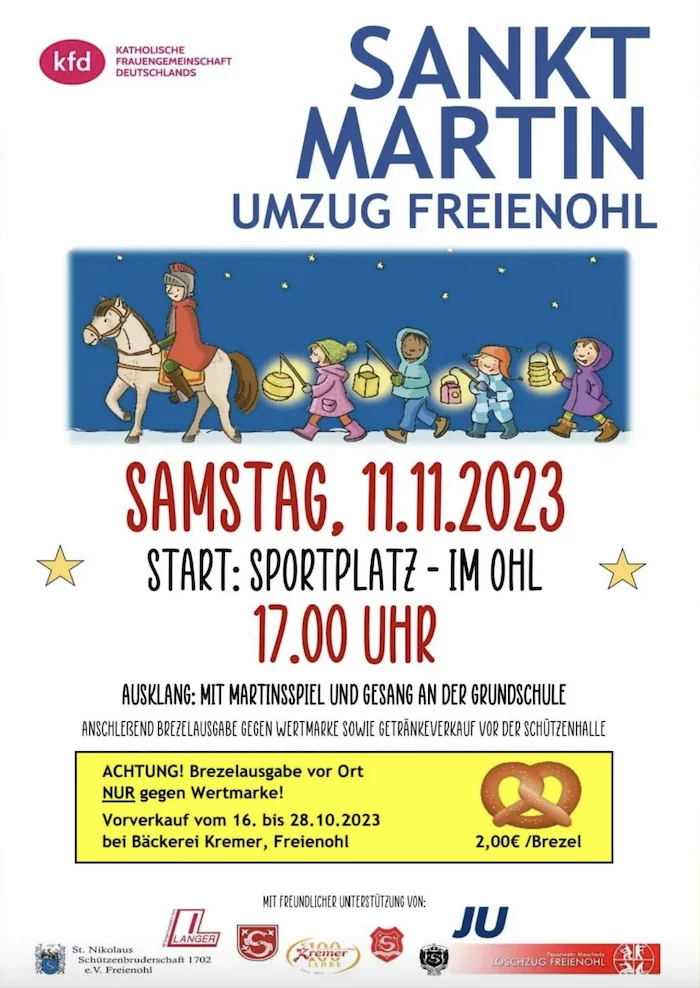 Sankt-Martin-Umzug am 11.11.2023