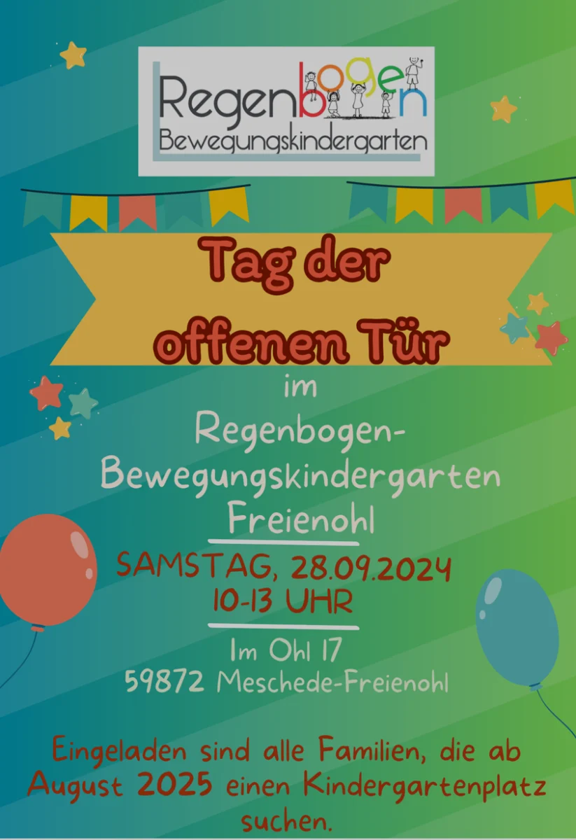 Tag der offenen Tür im Regenbogen Bewegungskindergarten