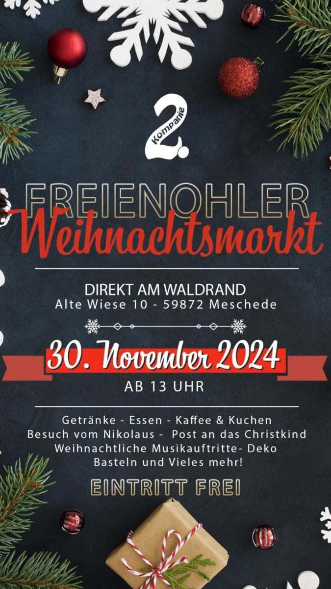 Weihnachtsmarkt am 30.11.2024 auf dem Kompanieplatz der 2. Kompanie