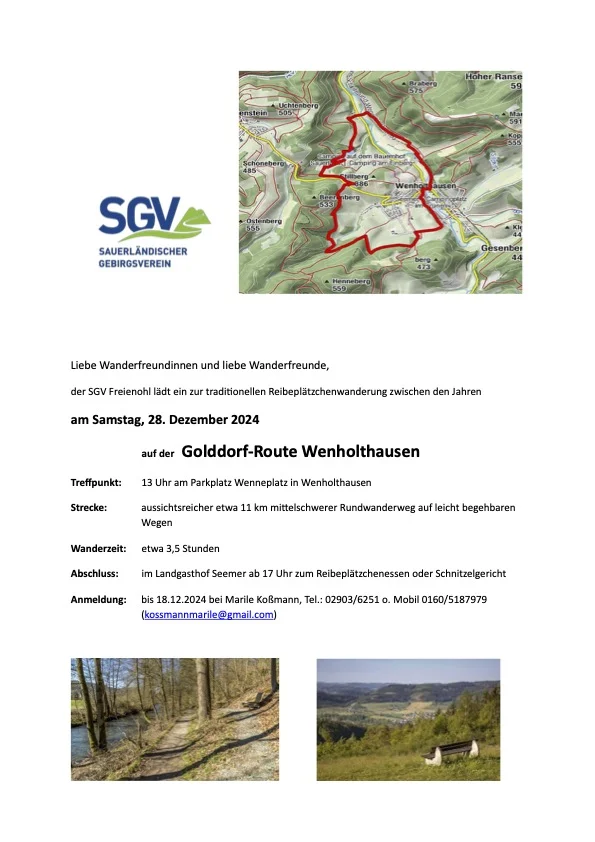 Einladung zur Reibeplätzchenwanderung