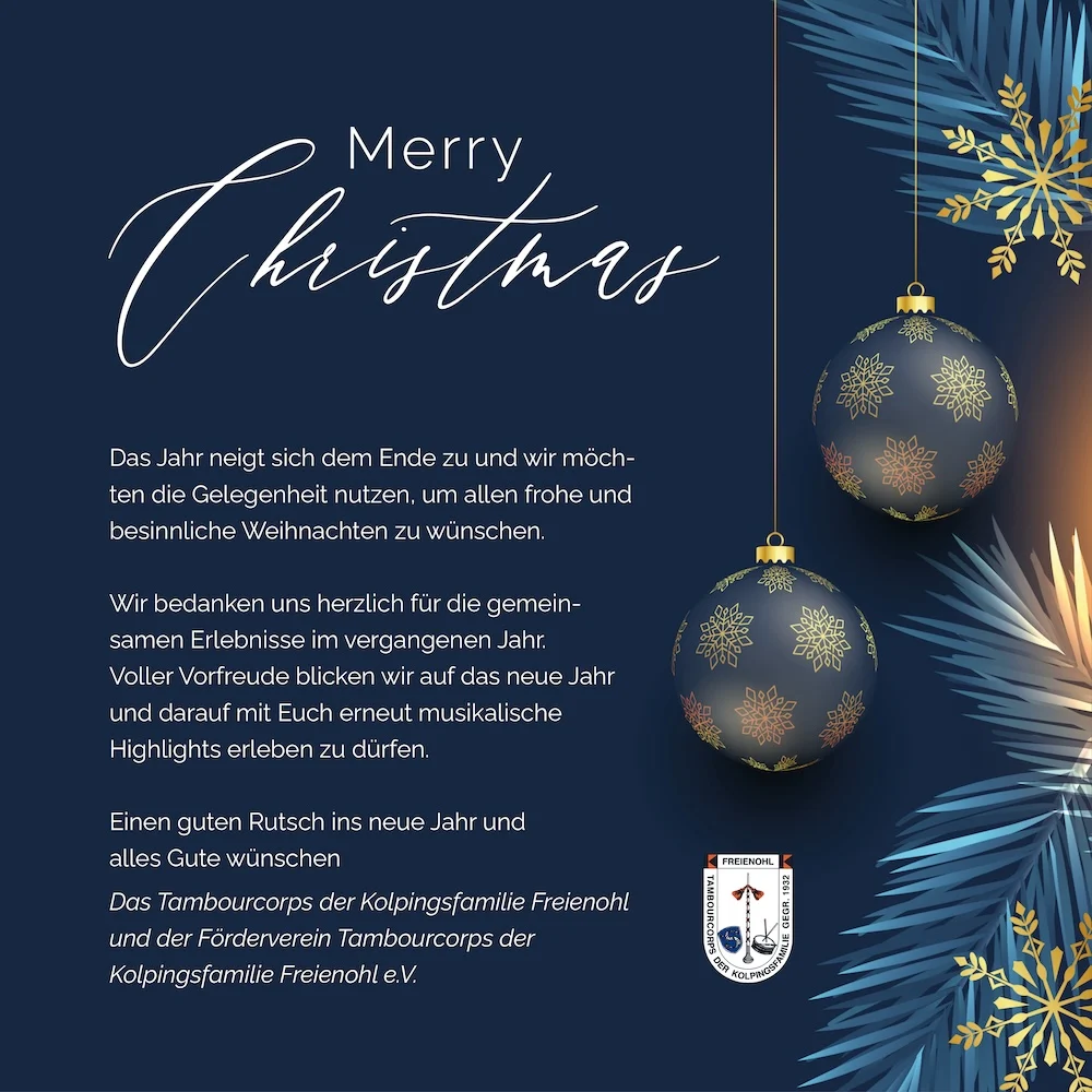 Weihnachtsgrüße 2024 des Tambourcorps