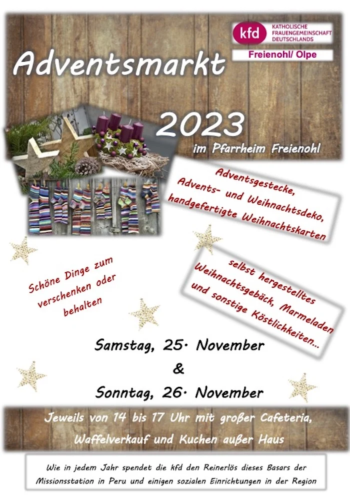 Adventsmarkt 2023 der kfd