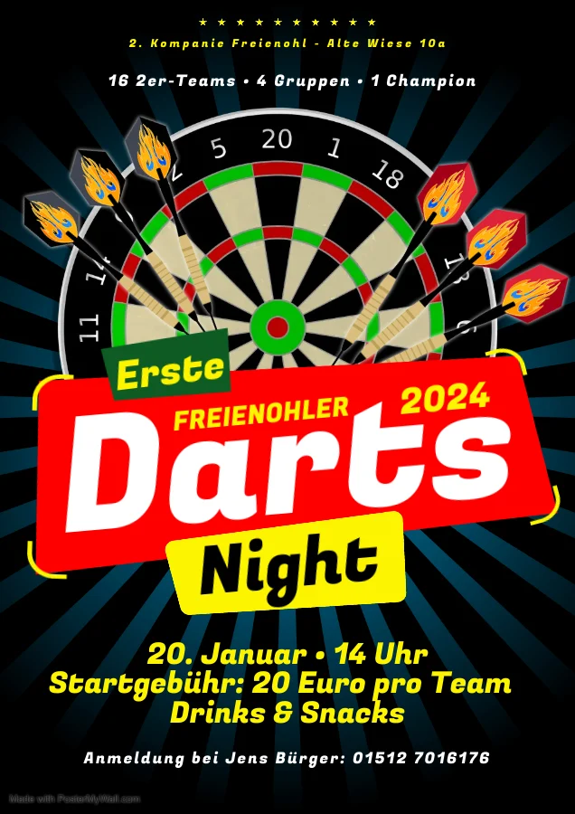 Erstes Dartturnier in Freienohl